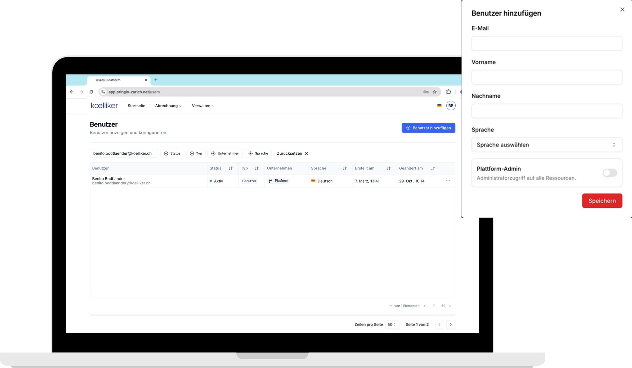 SmartArchive Benutzerverwaltung