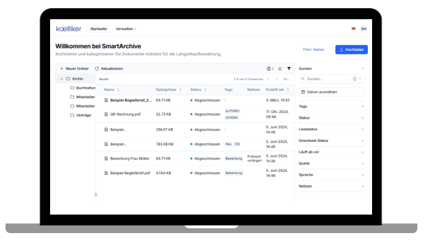 suchen in smartarchiv